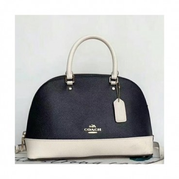 Coach Leather Tote Shoulder Bag,25cm - 코치 레더 토트 숄더백 COAB0025,25cm,네이비