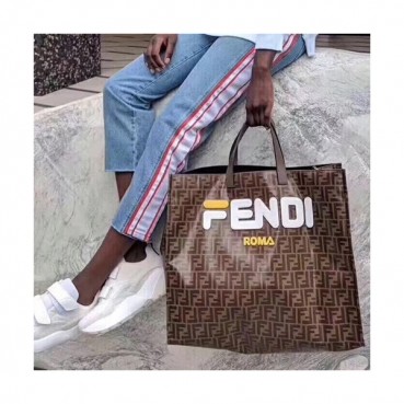 Fendi Women Tote Shopper Bag ,38CM - 펜디 여성용 토트 쇼퍼백  FENB0042,38CM,브라운