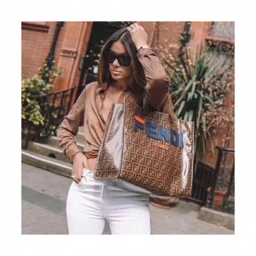 Fendi Women Tote Shopper Bag ,38CM - 펜디 여성용 토트 쇼퍼백  FENB0041,38CM,브라운