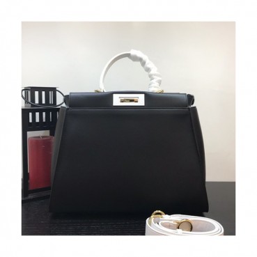 Fendi 2019 Peekaboo Tote Shoulder Bag ,33CM - 펜디 2019 피카부 토트 숄더백  FENB0040,33CM,블랙