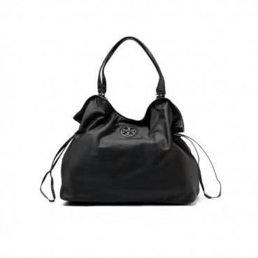 Tory Burch Scout Nylon Slouchy Satchel Tote Shopper Bag,42cm - 토리버치 스카우트 나일론 슬라우치 사첼 토트 쇼퍼백 TBB0128,42cm,블랙
