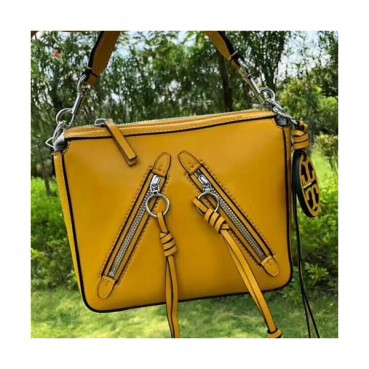 Tory Burch Leather Yellow Moto Tote Shoulder Bag,20cm - 토리버치 레더 옐로우 모토 토트 숄더백 TBB0095,20cm