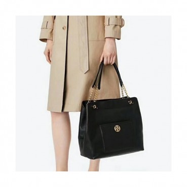 Tory Burch Leather Chelsea Slouchy Tote Shoulder Bag,32cm - 토리버치 레더 첼시 슬라우치 토트 숄더백 TBB0088,32cm,2색(블랙,브라운)