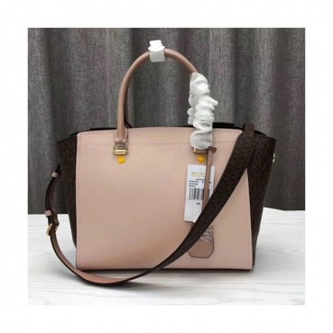 Michael Kors Leather Tote Shoulder Bag, 30CM - 마이클 코어스 레더 토트 숄더백 ,MKB0054, 30CM,핑크베이지