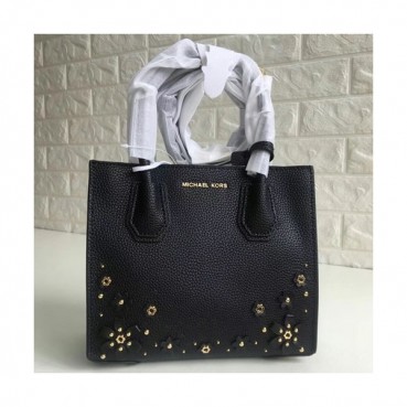 Michael Kors Leather Tote Shoulder Bag, 22CM - 마이클 코어스 레더 토트 숄더백 ,MKB0045, 22CM,블랙