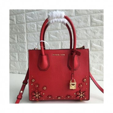 Michael Kors Leather Tote Shoulder Bag, 22CM - 마이클 코어스 레더 토트 숄더백 ,MKB0044, 22CM,레드