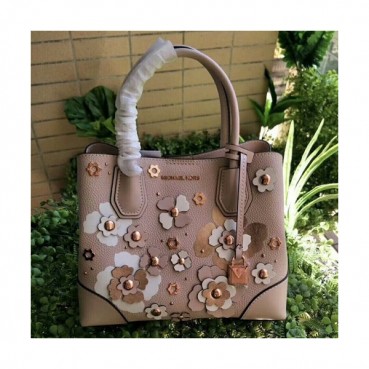 Michael Kors Leather Tote Shoulder Bag, 26CM - 마이클 코어스 레더 토트 숄더백 ,MKB0029, 26CM,연핑크