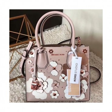 Michael Kors Leather Tote Shoulder Bag, 22CM - 마이클 코어스 레더 토트 숄더백 ,MKB0028, 22CM,연핑크