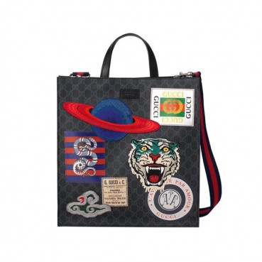 Gucci GG Surpreme Tote Shoulder Bag,35.5CM - 구찌 GG 수프림 남여공용 토트 숄더백 GUB0169 ,35.5cm,블랙