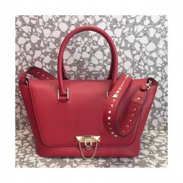 Valentino Garavani Demilune Leather Tote Shoulder Bag,26CM - 발렌티노 가바라니 데미루나 레더 토트 숄더백,VTB0013,26CM,레드