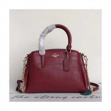 Coach Leather Tote Shoulder Bag,26cm - 코치 레더 토트 숄더백 COAB0005,26cm,레드