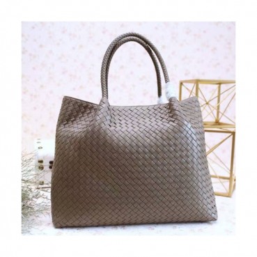 Bottega Veneta Leather Gray Women Tote Bag,39cm - 보테가 베네타 레더 그레이 여성용 토트백 BVB0123,39cm