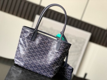 Goyard Leather Navy Tote Shopper Bag,30CM - 고야드 레더 네이비 토트 쇼퍼백,GYB0042,30CM