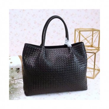 Bottega Veneta Leather Black Women Tote Bag,39cm - 보테가 베네타 레더 블랙 여성용 토트백 BVB0120,39cm