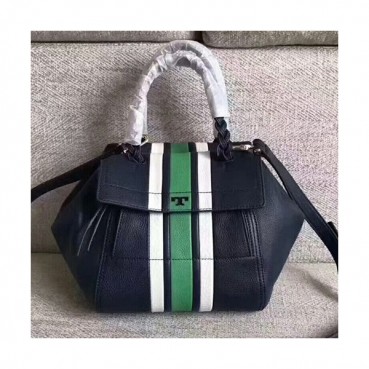 Tory Burch Leather Navy Tote Shoulder Bag,20cm - 토리버치 레더 네이비 토트 숄더백 TBB0002,20cm