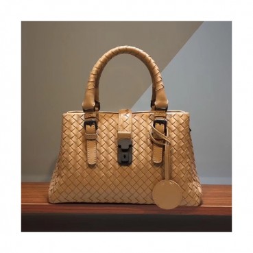 Bottega Veneta Leather Dark Beige Roma Small Tote Shoulder Bag,26cm - 보테가 베네타 레더 다크베이지 스몰 로마 토트 숄더백 7453