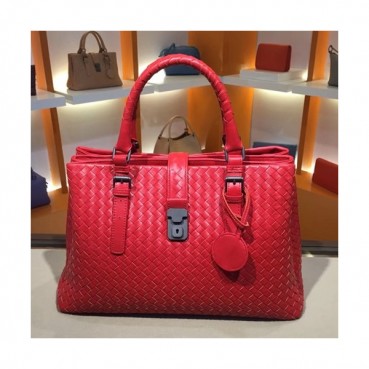 Bottega Veneta Leather Red Roma Large Tote Shoulder Bag,38cm - 보테가 베네타 레더 레드 라지 로마 토트 숄더백 7453