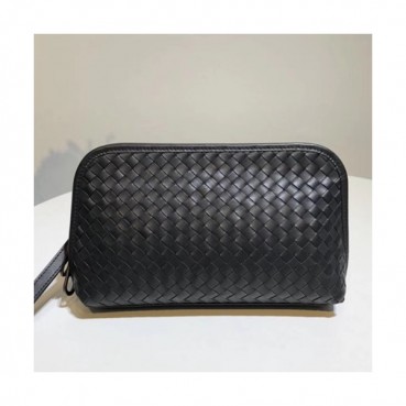 Bottega Veneta Leather Black Hand Bag,25cm - 보테가 베네타 레더 블랙 남성용 핸드백 BVB0092,25cm