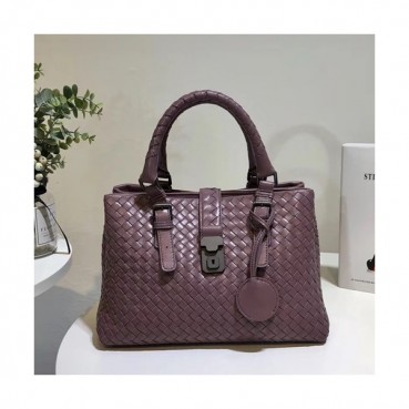 Bottega Veneta Leather Black Roma Medium Tote Shoulder Bag,32cm - 보테가 베네타 레더 블랙 미듐 로마 토트 숄더백 7453