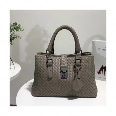 Bottega Veneta Leather Black Roma Medium Tote Shoulder Bag,32cm - 보테가 베네타 레더 블랙 미듐 로마 토트 숄더백 7453