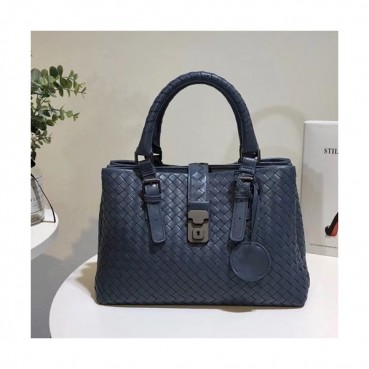 Bottega Veneta Leather Black Roma Medium Tote Shoulder Bag,32cm - 보테가 베네타 레더 블랙 미듐 로마 토트 숄더백 7453
