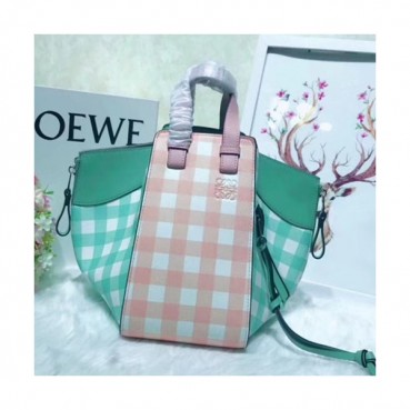 Loewe Hammock Tote Bag, 29CM - 로에베 해먹 토트백 ,LOE0074, 29CM, 핑크+그린