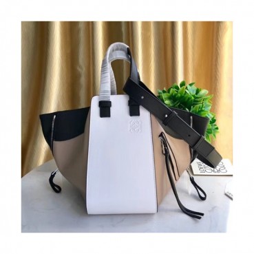 Loewe Hammock Tote Bag, 29/32CM - 로에베 해먹 토트백 ,LOE0073, 29/32CM,화이트+베이지