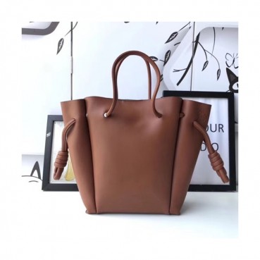 Loewe Flamenco Knot Small Tote Bag,24CM - 로에베 플라멩고 노트 스몰 토트백 ,LOE0022, 24CM, 브라운