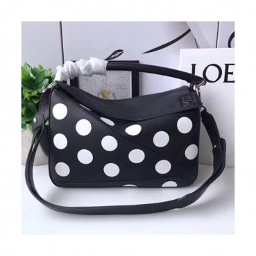 Loewe Puzzle Dots Tote Bag, 24/30CM - 로에베 퍼즐 도트 토트백 ,LOE0006, 24/30CM, 블랙