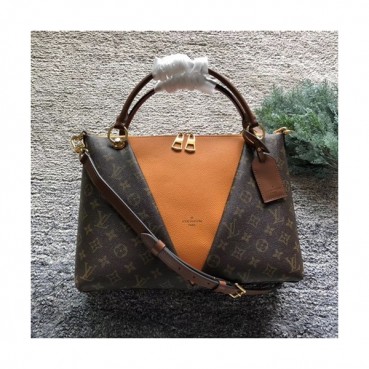 Louis Vuitton MonogramV Tote Shoulder Bag,36cm - 루이비통 모노그램 브이 토트숄더백,M43966,LOUB0348, 36cm,브라운+카멜