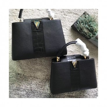 [커스텀급]Louis Vuitton Capucines Tote Shoulder Bag,27cm/31cm - 루이비통 카푸신 토트 숄더백  M48864 ,LOUB0251,27cm/31cm,블랙