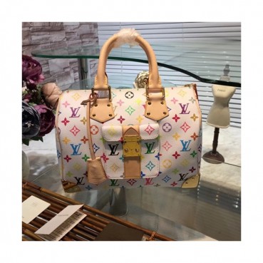 Louis Vuitton Multi SPD White Tote Bag,30cm - 루이비통 멀티스피디 화이트 토트백 M92643,LOUB0187 ,30cm