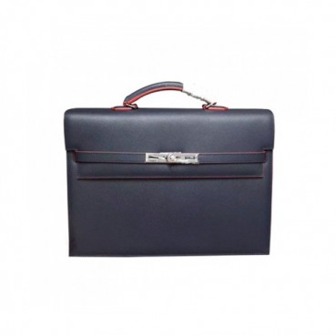 [커스텀급] 에르메스 블루 가죽 남성용 토트백 he0007b - Hermes Blue Mens Tote Bag