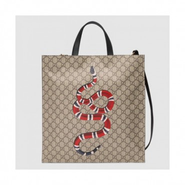 [구찌] 스네이크 프린트 소프트 GG 수프림 남성용 450950 토트백 gu0009b - Gucci Snake Print Soft GG Supreme Mens Tote Bag