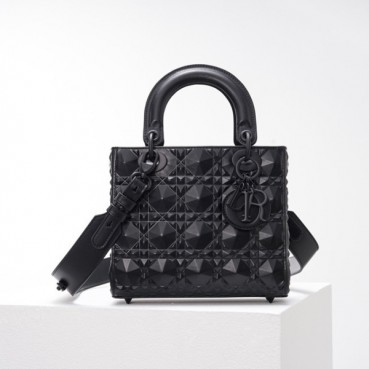 디올 여성 블랙 다이아몬드 레이디백 - Womens Black Lady Bag 
