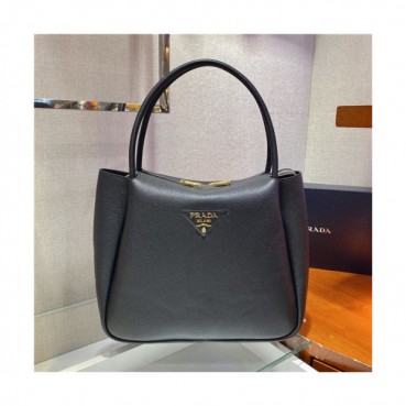 Prada 2020 Women's Leather Tote Bag,33cm - 프라다 2020 여성용 레더 토트백,33cm,PRAB0251,블랙