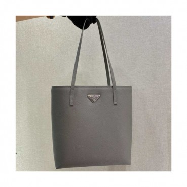 [프라다] Prada 2020 Women's Leather Tote Bag,26cm - 프라다 2020 여성용 레더 토트백,26cm,PRAB0223,그레이