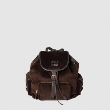 미우미우 여성 코듀로이 백팩 - MiuMiu Womens Corduroy Backpack 