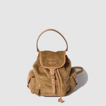 미우미우 여성 코듀로이 백팩 - MiuMiu Womens Corduroy Backpack 