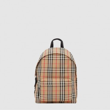 버버리 남성 빈티지 체크 나일론 백팩 - Burberry Mens Vintage Check Nylon Backpack 