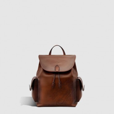 벨루티 남성 호라이즌 스크리토 레더 백팩 - Berluti Mens Horizon Scritto Leather Backpack 
