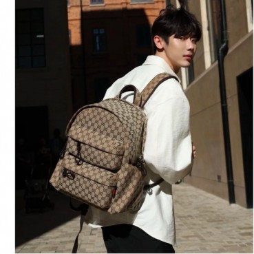구찌 남성 GG 캔버스 미디엄 백팩 - Gucci Mens GG Canvas Medium Backpack 