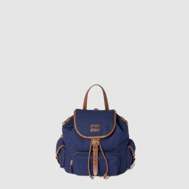 미우미우 여성 캔버스 가죽 백팩 - MiuMiu Womens Canvas Leather Backpack 