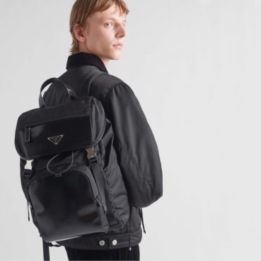 매장판 프라다 남성 리나일론 블랙 백팩 - Prada Mens Black Back Pack 