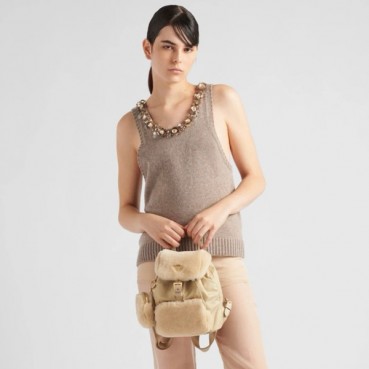 프라다 여성 베이지 백팩 - Prada Womens Beige Back Pack 