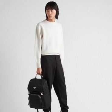 프라다 남성 리나일론 블랙 백팩 - Prada Mens Black Back Pack 