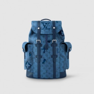 루이비통 남성 크리스토퍼 MM 백팩 M22636 - Louis vuitton Mens Blue Back Pack 