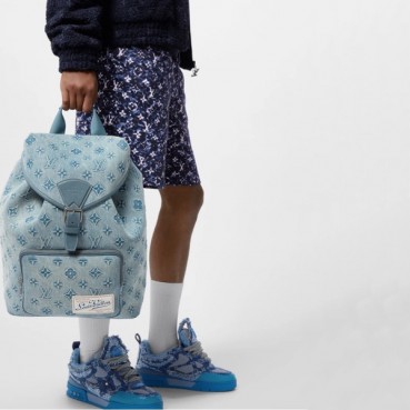 루이비통 남성 블루 백팩 - Louis vuitton Mens Blue Back Pack 
