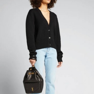 입생로랑 여성 블랙 백팩 - Saint Laurent Womens Black Back Pack 