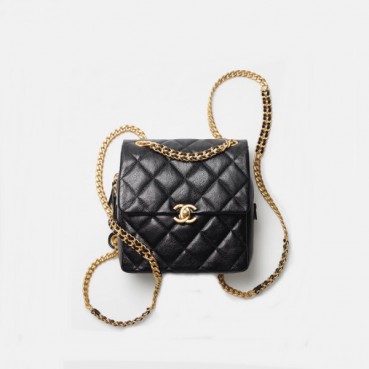 샤넬 여성 블랙 22p 백팩 - Chanel Womens Black Back Pack 